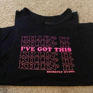 Fun graphic work out tank